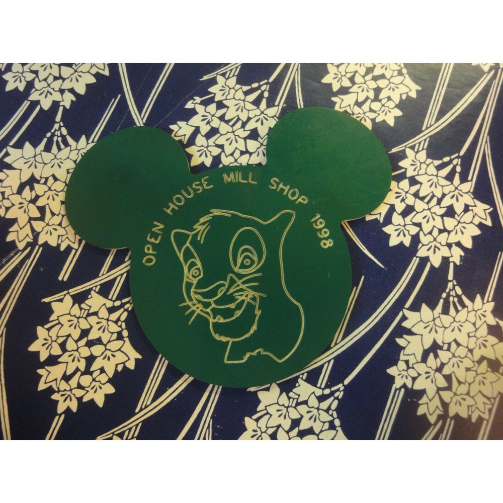 open House Mill Shop 1998 emgraved mickey head lion magnet estate find